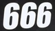 DCOR Number 6 White 4" 3/Pk Motocross Racing Decal 862-146