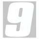 Dirt Digits DD53W-9 White 5.5 High-Gloss Precision Die Cut Vinyl Number 9, 3...