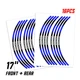 Blue R01B Rim Sticker Decal For Suzuki GSXR600 1992-2021 20 19 18 17 16 15 14 13