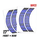Blue W02B 17'' Rim Wheel Sticker For Suzuki GSX 750 1989-2006 05 04 03 02 01 00