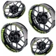 Light Green Wheel Rim Sticker Model Kit For Yamaha 17 inch Wheel Motorcycles