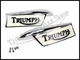 TRIUMPH BONNEVILLE, TIGER, TROPHY 500 & 650 TANK BADGE SET 1969-79 PN# 82-9700/1
