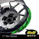 GREEN 17" Rim Stickers Decals Custom AA02 For Honda CBR1000RR 04-19 15 16 17 18