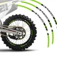 Green Dirtproof 21"F&18"R Rim Wheel Sticker P01B For Honda XR 400R 1996-2004