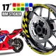 AA01 17 inch Wheel Rim Sticker Checkered For Yamaha YZF R6 99-22 15 16 17 18 19