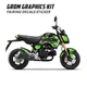 For Honda MSX 125 Grom 2021 2022 2023 Ink Spot Green Body Fairing Wrap Sticker