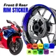 AA02 17 inch Wheel Rim Sticker Stripe For Kawasaki NINJA H2 H2R 15-20 19