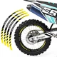 Yellow 21" 18" P02B Stripe Dirt Bike Rim Sticker For Kawasaki KLX 400R 03-05 04