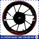 For SUZUKI Bandit 1200 1250 600 GSF Wheel Hub Decal Rim Decoration Reflective