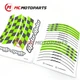 Green 17 inch GP01 Wheel Sticker For Kawasaki Ninja 650R 2006-2021