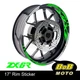 GREEN AA01 17" Wheel Rim Decals Sticker For Kawasaki ZX6R Ninja 636 ZX600 95-20