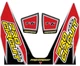 Pro Circuit Red/Yellow/Black T-6 Exhaust Decal Kit (DC22T6-RED)