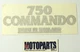 Decal, Norton Fastback Tail, Gold/Black, pr. (06-1044)
