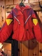 Vintage 90s Yamaha Snowmobile Ski Jacket Red Colorblock Puffer