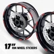 Red 17 Inch Outer Rim Sticker Stripe Decal D01B For Ducati Monster 750
