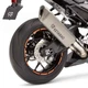 Orange S04B Morocycle Tape Wheel Sticker 17" For Aprilia Dorsoduro 1200 11-17
