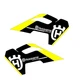 Husqvarna shroud graphics 23-25 TC TE FC 125-450 Vert style w/y on black bg
