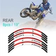Red 21in 19in Front Rear Rim Wheel Sticker Decals For Kawasaki KX MX Dirt Bike