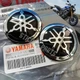 For Yamaha MT-09 MT-07 MT-10 MT-03 50mm 3D Emblem Logo Fuel Tank Decal 2X Silver