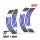 Blue R02B Rim Stripes Kit Sticker For Triumph TT 600 2000-2003 02 01