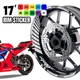AA02 17 inch Wheel Rim Sticker Stripe For Honda CB650F 14-20 16 17 18