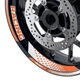 Orange GP07 Inner & Edge Wheel Rim Decals For Yamaha FJ09 MT-09 Tracer 18 19 20