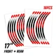 B01B For 2021-2022 Yamaha YZF R7 Red Wheel Sticker Kit