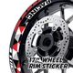 SP13 17'' Rim Wheel Stickers Decal For Suzuki GSF650 GSF600 BANDIT 95-12 11 10