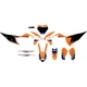 Dcor KTM Racing Complete Graphics Kit - Black Background Motorcycle Dirt Bike