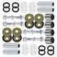 2Set Front A Arm Lower Bushing Bearing Bolt Nut for Suzuki Quadsport Z400 LTZ400
