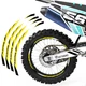 Yellow Dirt Bike MX Wheel Rim Sticker R03B For Suzuki DR 200S 23 22 21 20 19 18