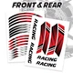Red 17 inch Wheel Sticker Decal AX2 For Ducati SUPERSPORT S 18-20 19