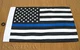 MOTORCYCLE THIN BLUE LINE FLAG Measures 6X9,  (4-240LE) Fits flagpole or antenna