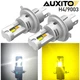 AUXITO 30000LM 9003 H4 LED Headlight High Low Beam Dual Color Yellow&White 2PCS