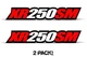 Swingarm Decal sticker graphics kit for: Honda XR250SM 250S Tank 2PC 1.5 x 9 Red