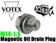Stainless Steel Engine Oil Drain Plug NEODYMIUM Magnet Fits Nissan Acura Honda