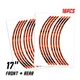 W01B For Yamaha FZS 600 2004-2009 Orange Wheel Stripes Sticker 08 07 06 05