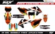 Fit KTM XCW XCFW EXC EXCF 2017 to 2019 & SX SXF XC XCF 2016 to 2018 graphic kit