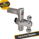 Trimax TRZ8AL Razor Aluminum 8" Adjustable Tow Hitch w/Dual 2" & 2-5/16" Ball