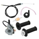 Carburetor & Handle Grip Bar & Throttle Cable For Honda Z50R 1979-99