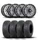 ITP Momentum 14" Machined Black Wheels And Terra Hook Tires [27x9-14]