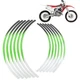 21" 18" Rim Wheel Decals Green For Honda RALLY CRF 300L/ CRF 250L/ RALLY CRF230L