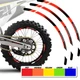 Red Dirt Bike MX Wheel Rim Sticker A01B For Yamaha YZ 450FX 24 23 22 21 20 19 18