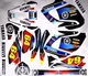 YAMAHA DT 125 X R 2003 2006 RE DE06 BLUE 64 FACTORY DECOR DECAL Sticker