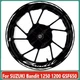 For SUZUKI Bandit 1250 1200 GSF650 Motorcycle Hub Stickers Reflective Rim Decal 