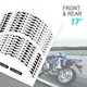 White 17 inch Tape Stripe Rim Stickers F01B For Yamaha MT03 18-20 19