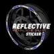 Blue 17" Rim Reflective Wheel Stickers SH26 For Triumph Daytona 1200 94 95 96 97