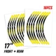 For Suzuki GSX1300R Hayabusa 16 17 18 19 20 17 inch Wheel Sticker Yellow LINE2
