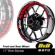 Red A2 17" Wheel Rim Stickers Stripes For Honda CBR1000RR R Fireblade