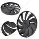1x Engine Radiator Cooling Fan Blade Motor for Kawasaki Ninja ZX6R ZX10R Black